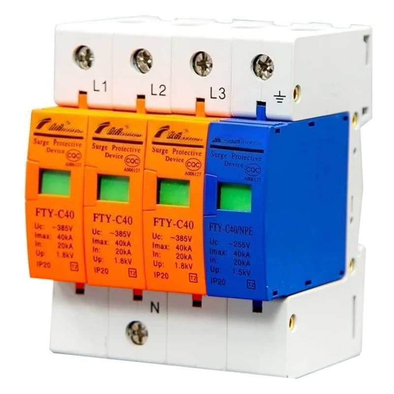 FTY-C surge protector household switch three-phase 380V surge arrester 220V switch photovoltaic