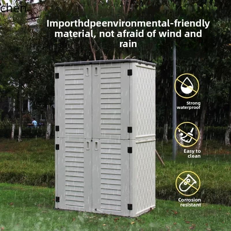 H5.22 Outdoor Locker Waterproof Sunscreen Garden Balcony Yard Large Capacity Yard Outdoor Glove Cabinet