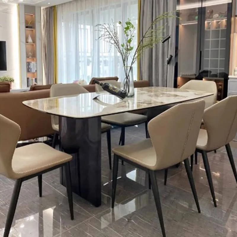 Decoration Fashion Dining Table Interior European Unique Aesthetic Dining Table Vintage Mesas De Comedor Lounge Suite Furniture