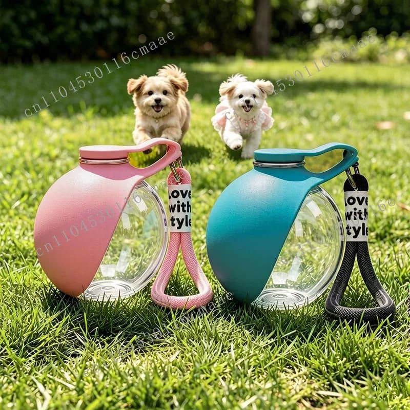 Pet kettle out portable water cup foldable outdoor water dispenser cat puppy feeding water drinking artifact