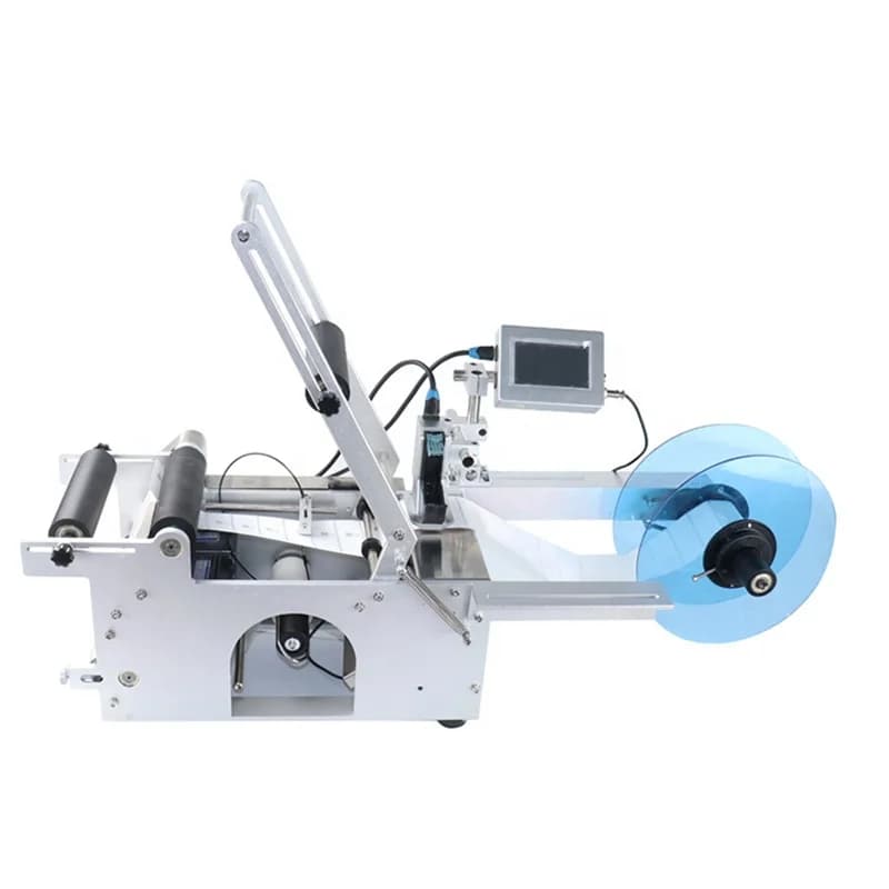 Hot Sale Semi Automatic Round Bottle Labeling Machine for Bottles Digital Time Expiry Date Inkjet Printer