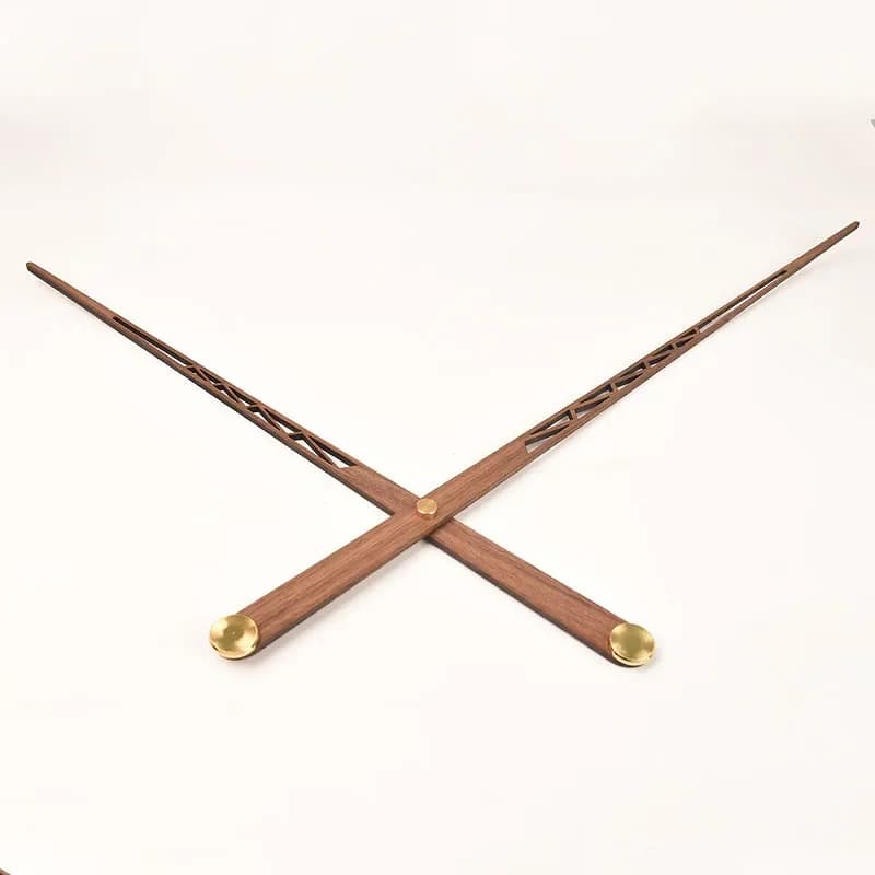 Nordic Modern Large Size Wood Pointer Large Torque Quartz Diy Clock Accessories Black Walnut Long Clock Hands Timepiece Parts