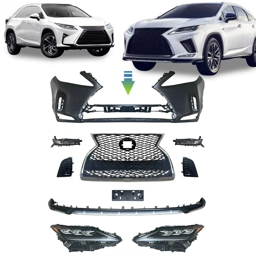Automotive Exterior Body Kit Bumper Grille Retrofit Set Fit for RX Series 2016-2019
