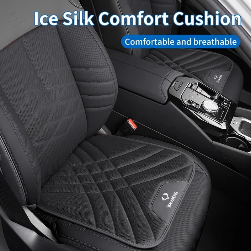 Car Leather Cushion Seat Protector Cover Anti-Slip Pad Accessories For SsangYong Actyon Korando Rexton Kyron Rodius Tivoli Musso