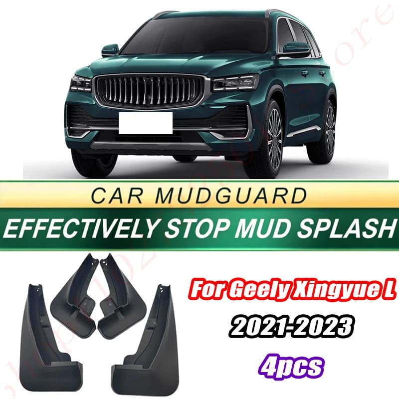 For Geely Xingyue L / Monjaro 2021 Model 4PCS Front Rear Mud Flaps Splash Guards Fender Mudguards Auto Accessories