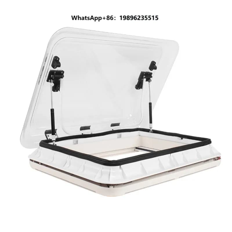 500X700mm Roof Skylight Window with Light Pleated Blind and Fly Screen Acrylic Glass Car Roof Skylight