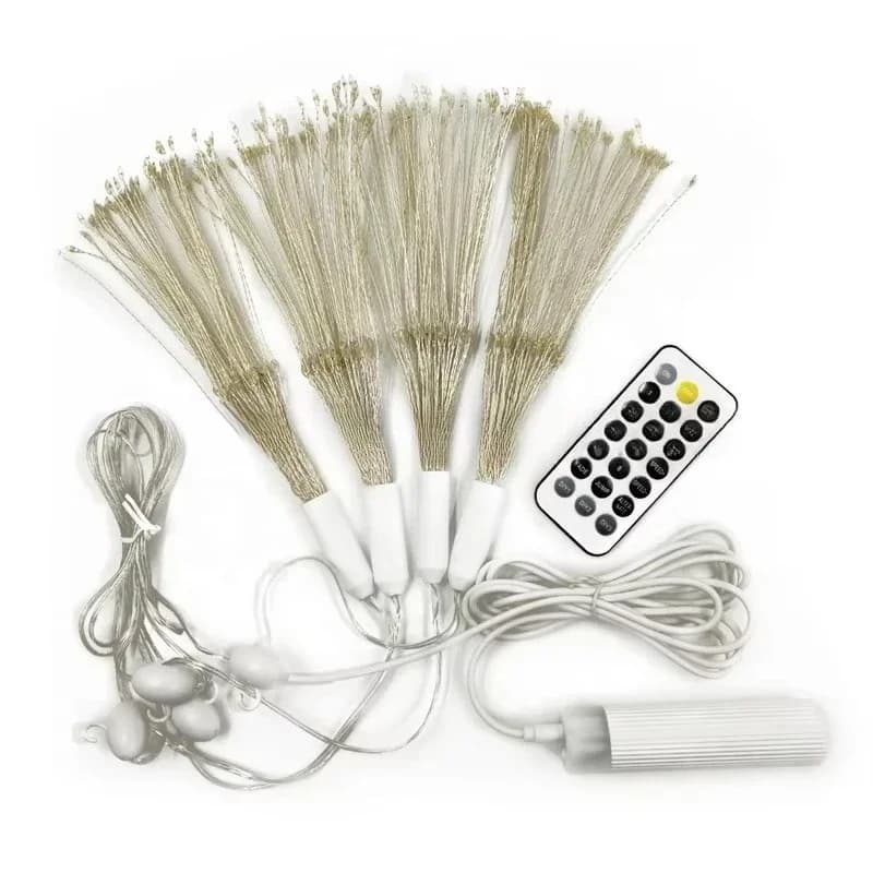 Rechargeable Christmas decorative LED light with controller, convenient, practical and durable