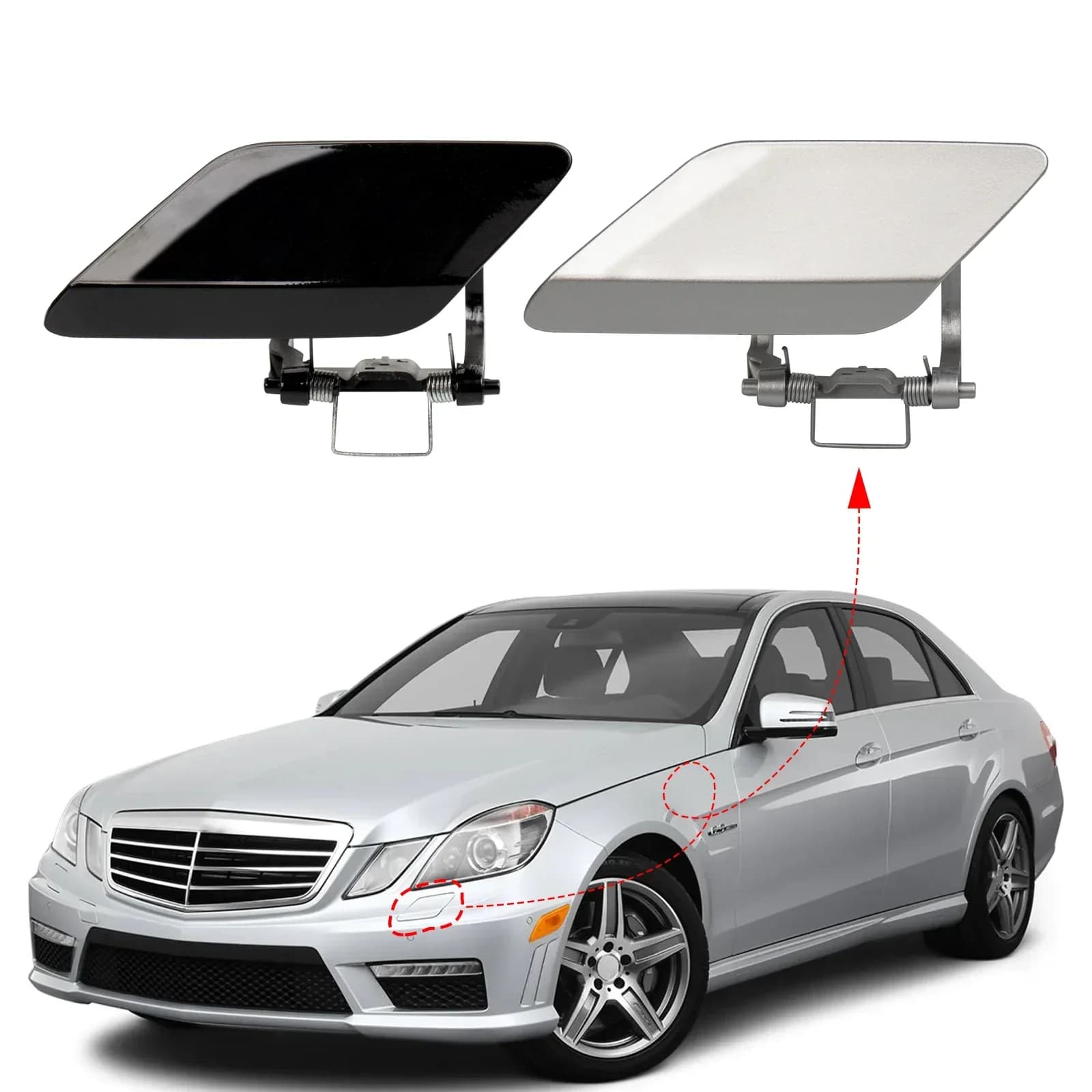 Cubierta de arandela de faro de parachoques delantero para Mercedes Benz Clase E w212 accesorios E300 E350 E400 E550 2008-2013 2