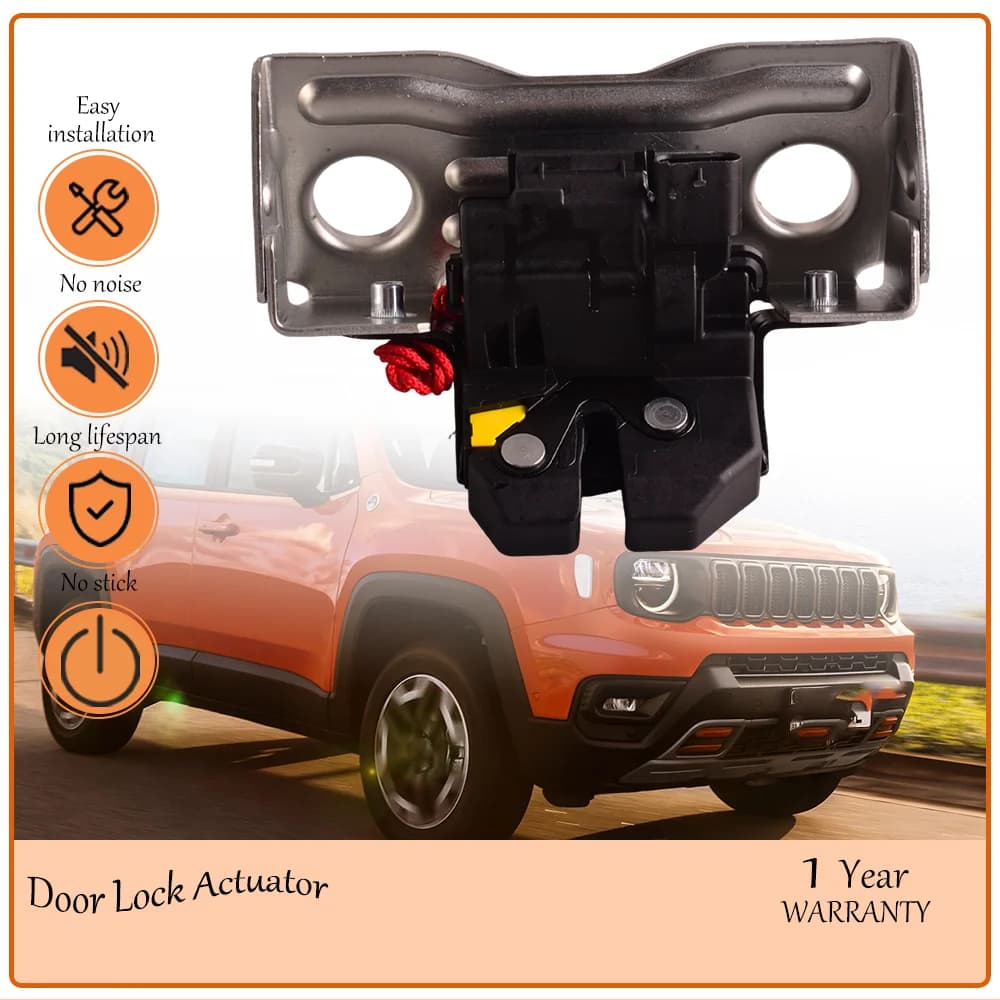 Anti-Deformation Rear Gate Trunk Lock Latch Assembly, Aligns with 2018-2022 Jeep Renegade FWD Low Trim,oem 68399523AA