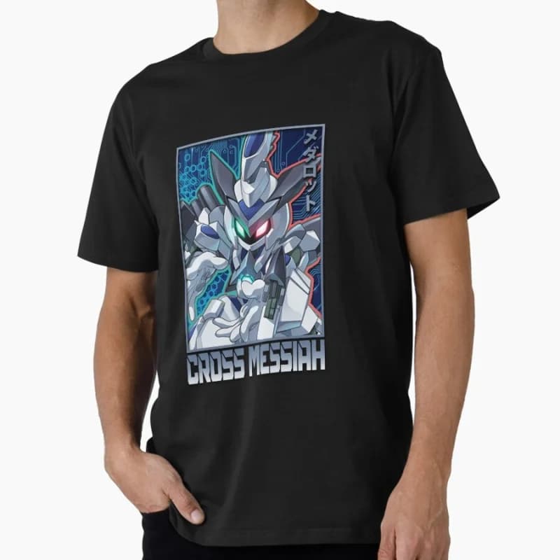 Cross Messiah Classic Cyber Mecha Manga Graphic clothes Anime Medabots Metabee Robot t shirt Short sleeve All size tops S-6XL
