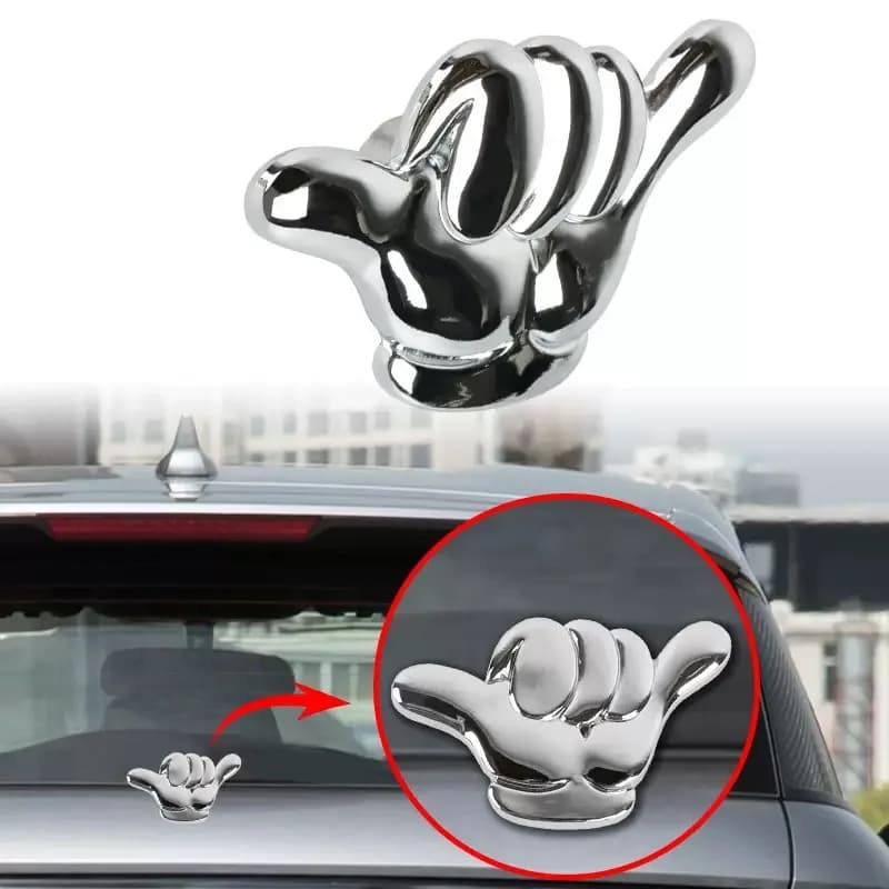 Beusfirts Car wiper decorative tail cover Funny Stainless Steel Silver Car Rear Window Wiper Decoration Rear Decorations