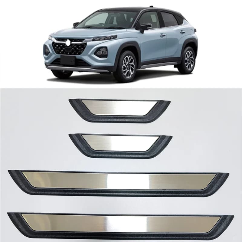 For Suzuki Fronx 2022 2023 2024 2025 Door Sill Kick Scuff Plate Protector Trim Entry Guards Pedal Cover Stickers Car Accessories