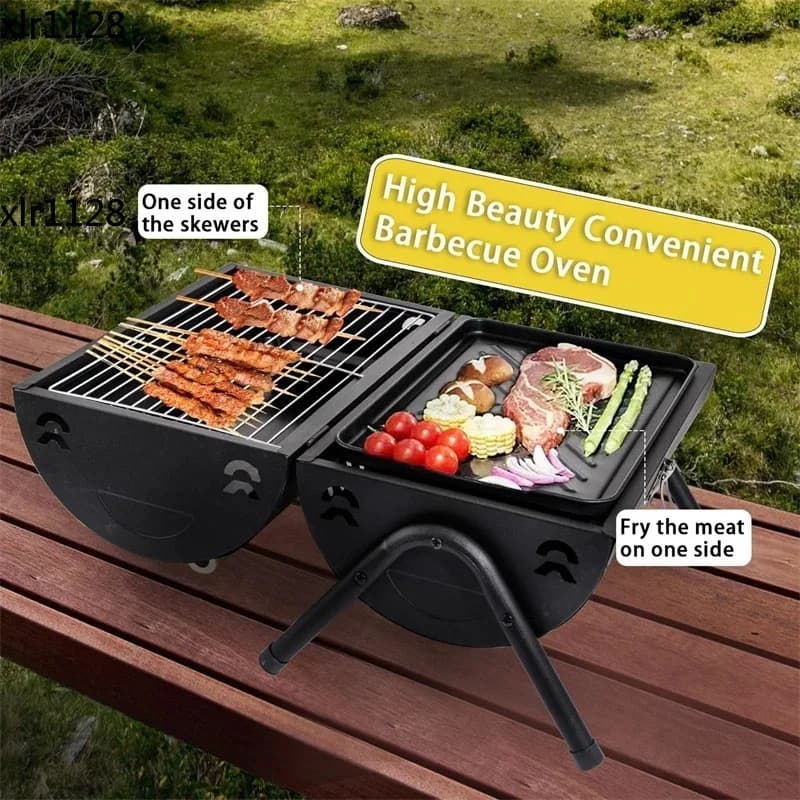 Portable Outdoor BBQ Grill Charcoal Stove for Camping Picnic Indoor Home Barbecue