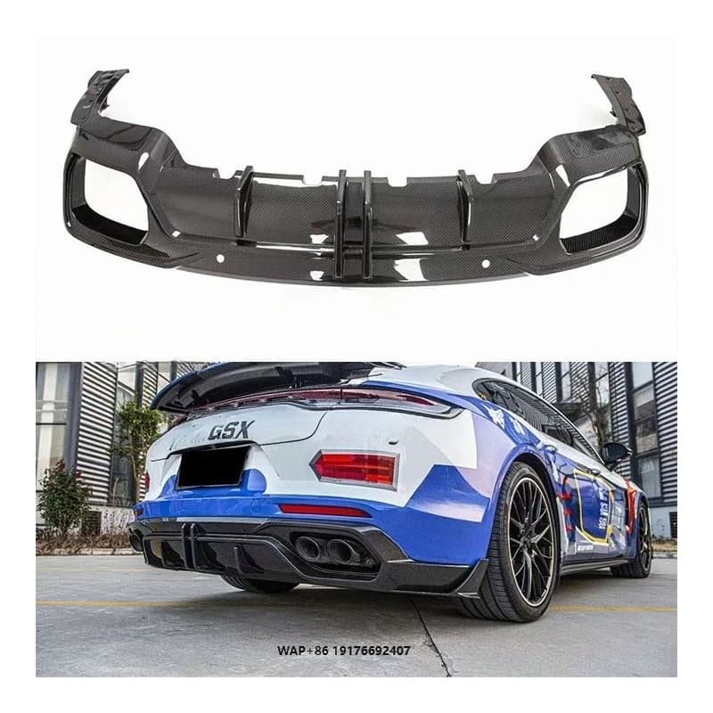 New Yaochi for for 971 Dry Carbon Bumper with Exhaust Slots Bolt-On Universal Fitment