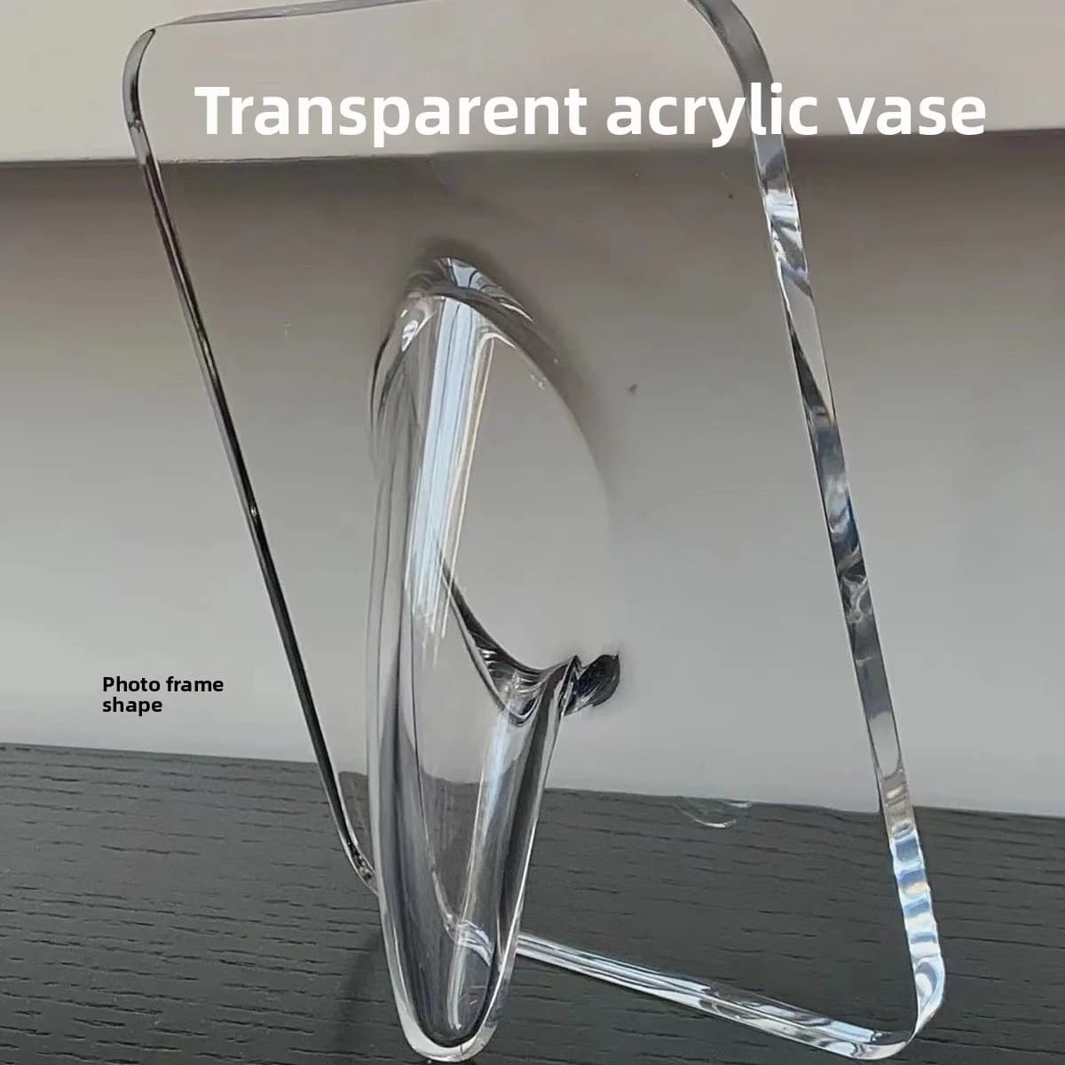 Acrylic photo frame vase, transparent vase, Nordic ins style, beautiful decoration, hydroponic container, creative insertion