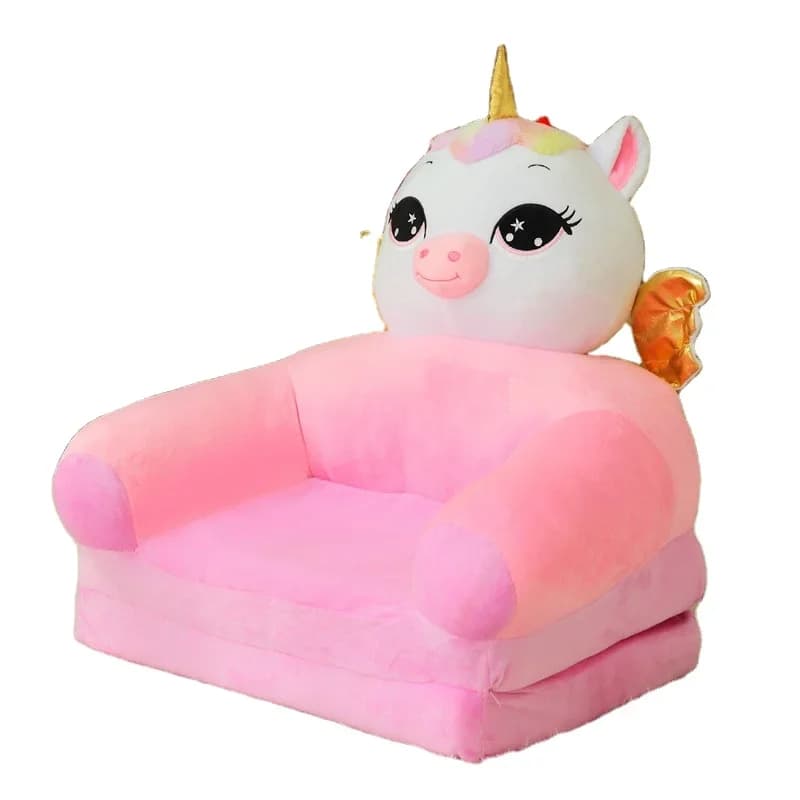 Plush children's sofa chair toy animal cushion sofa chair with PP cotton or leather