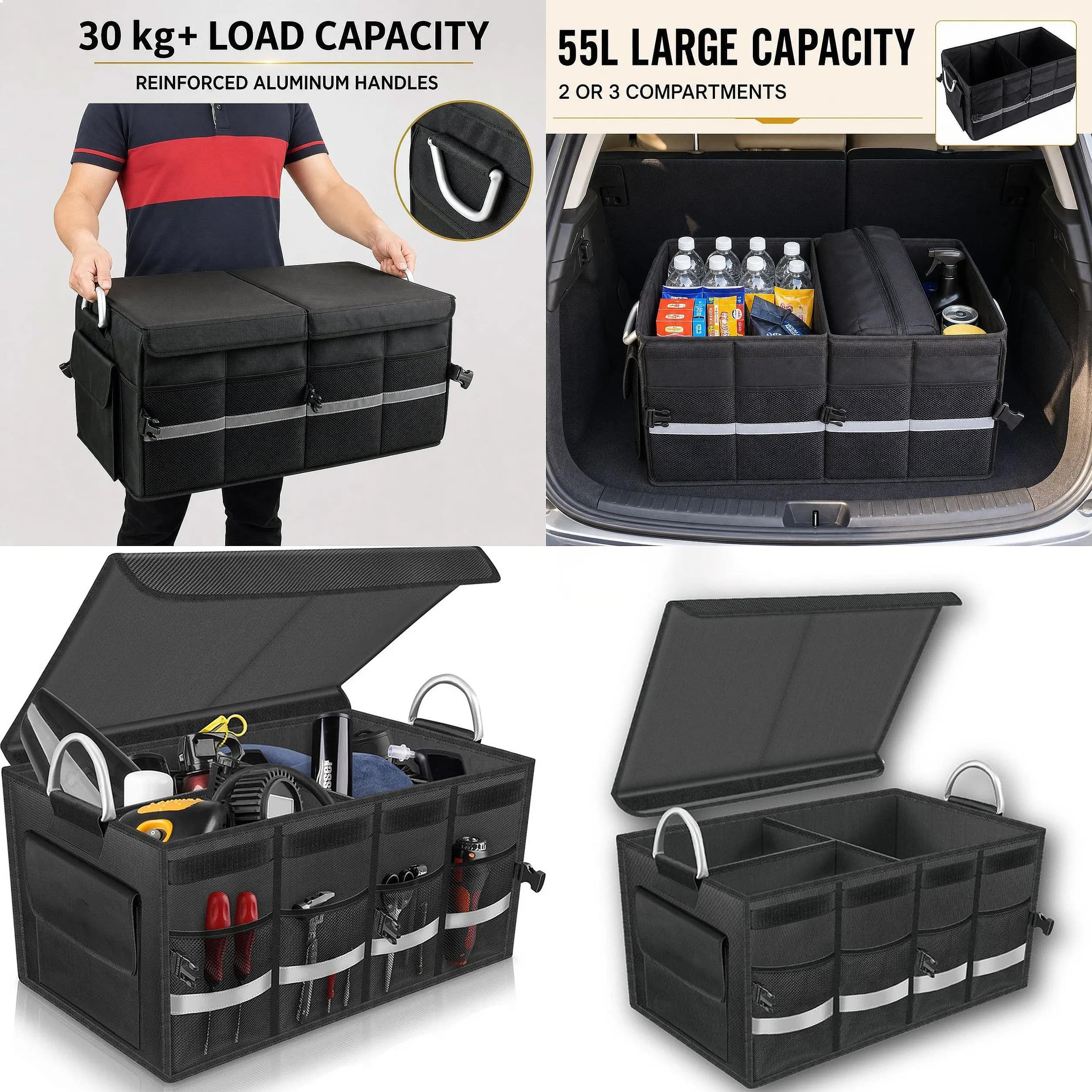 Oxford Car Trunk Storage Box Folding Organizer with Oxford Cloth for Auto Accessories