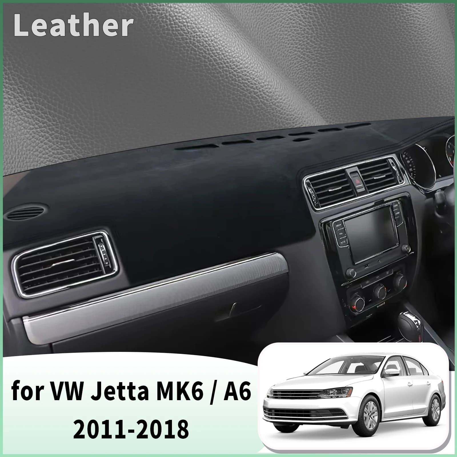 for VW Jetta 2011 2012-2018 MK6 A6 Dash Mat Dashboard Cover Dashmat Universal Anti-Reflection Heat Insulation Sun Protection