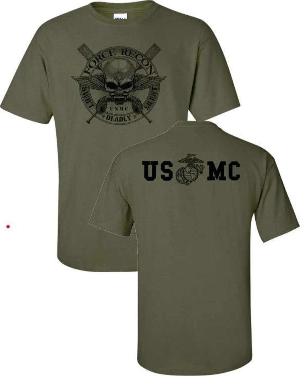 Marine Corps Force Recon Usmc Military Men TShirt Short Sleeve Casual Cotton O-Neck Summer Shirt