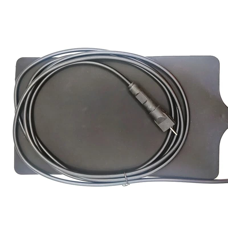 Reusable Monopolar Silicone Electrosurgical Patient Plate with Cable REM