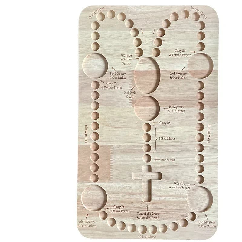 Wooden rosary board Children's fun toys Early Enlightenment Education Our Lady of the Father Catholic Church Gifts