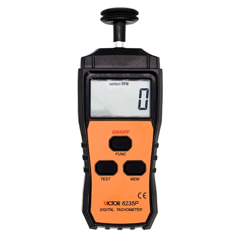 6235P  RuoShui Digital Tachometer Contact RPM Gauge for Motorcycle Surface Speed Contact 2.5~99999RPM Contact Type Tachometer