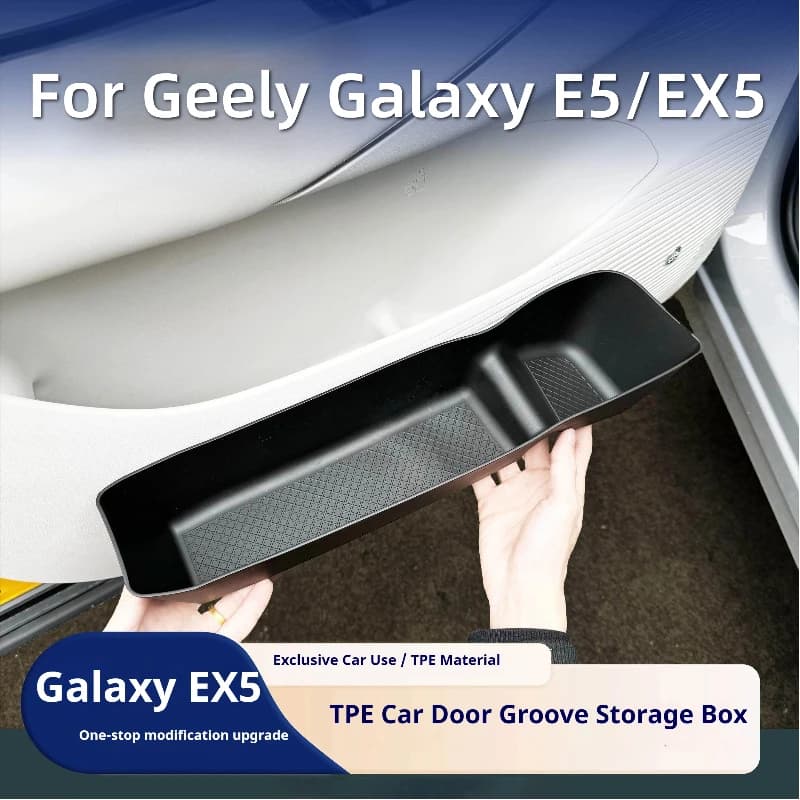 For Geely Galaxy E5/EX5 Car Door Storage Box Pocket Waterproof Umbrella Organizer Slot Protective Container