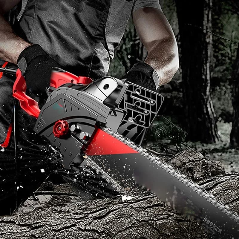 【Hot】220V NEW Chainsaw Logging Saw Household Electric Small Chain Hand-held Tree Cutting Tree Cutting Saw High-power Electric Ch