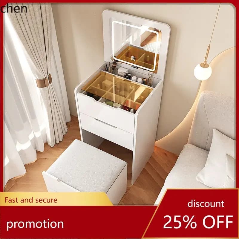 HT Internet Celebrity Cream Style Dressing Table Bedroom Modern Minimalist Makeup Table Bedside Makeup Desk
