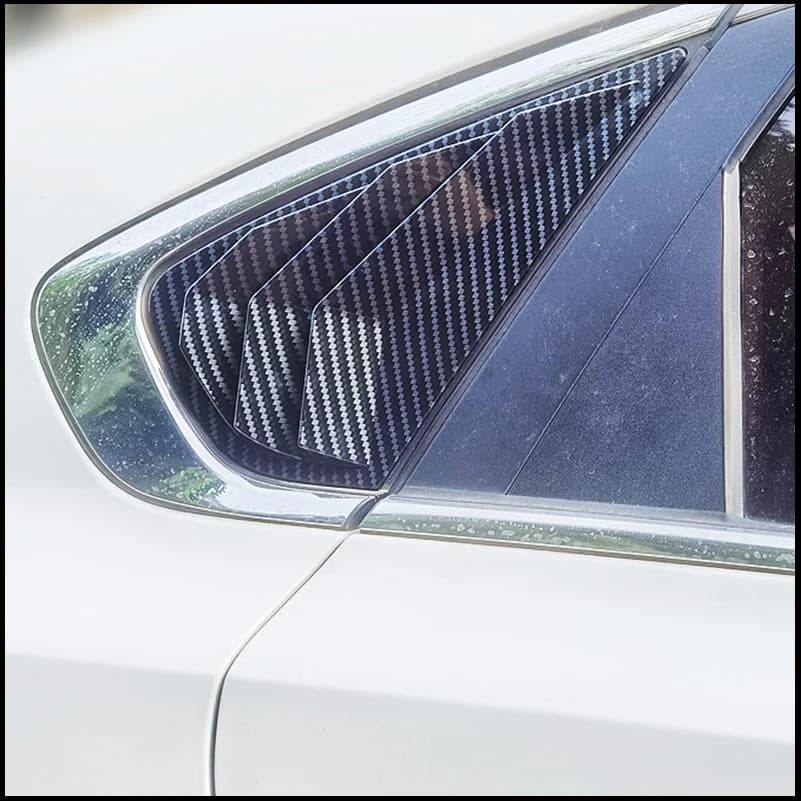 Car Styling For KIA Cerato Sedan 2019-2022 Rear Triangular Window Blind Shades Louver Vent Cover Sticker Trim Auto Accessories