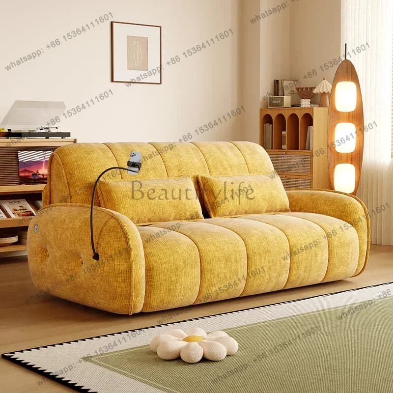 LJY Yellow Design Electric Recliner Sofas China Cheap Modern Luxury Living Room Sofas European Quality Divano Soggiorno Furnitur