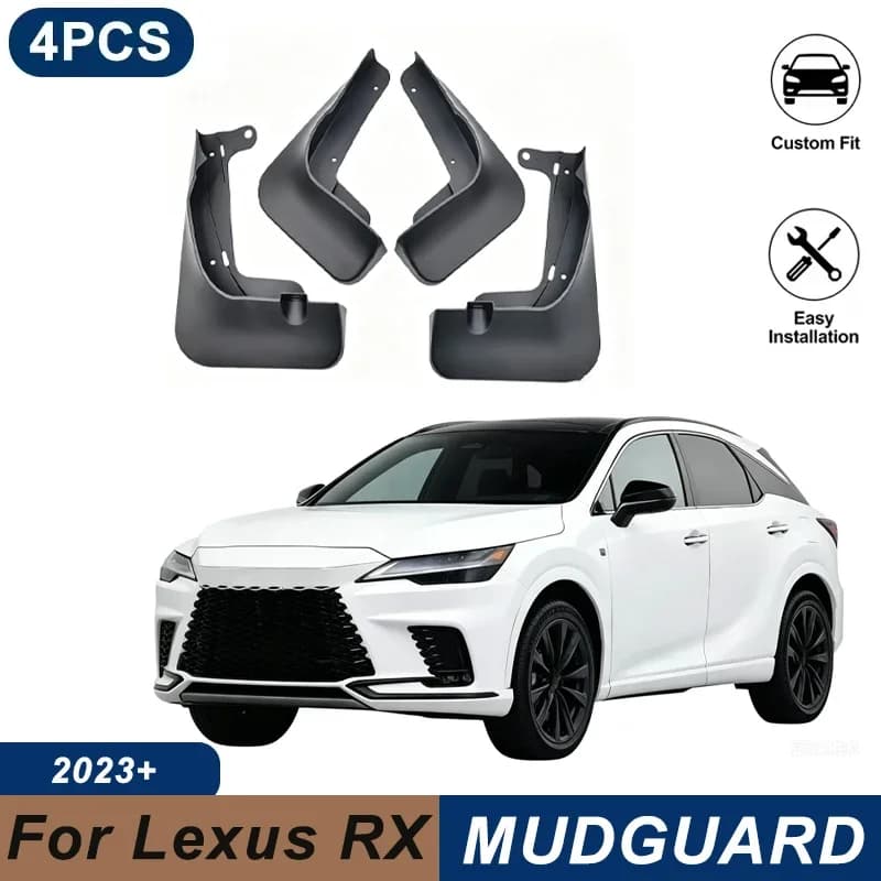4PCS Car Mud Flaps For Lexus RX 2023+ Waterproof Anti-Splash Fender Mudguards Auto Exterior Accessories