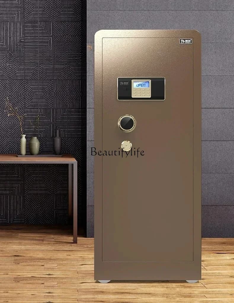X4 j4  Large High Single Door Fingerprint Password Anti-Theft All-Steel Wall Safe Box