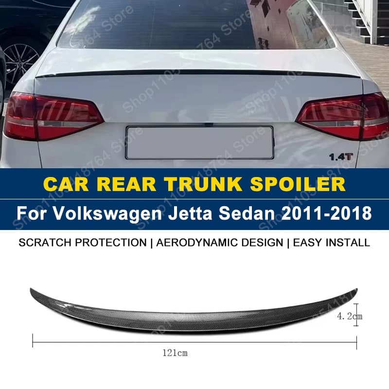 Car Rear Spoiler For Volkswagen VW Jetta Sedan Trunk Wing Lip 2011-2018 2012 2013 2014 2015 2016 2017