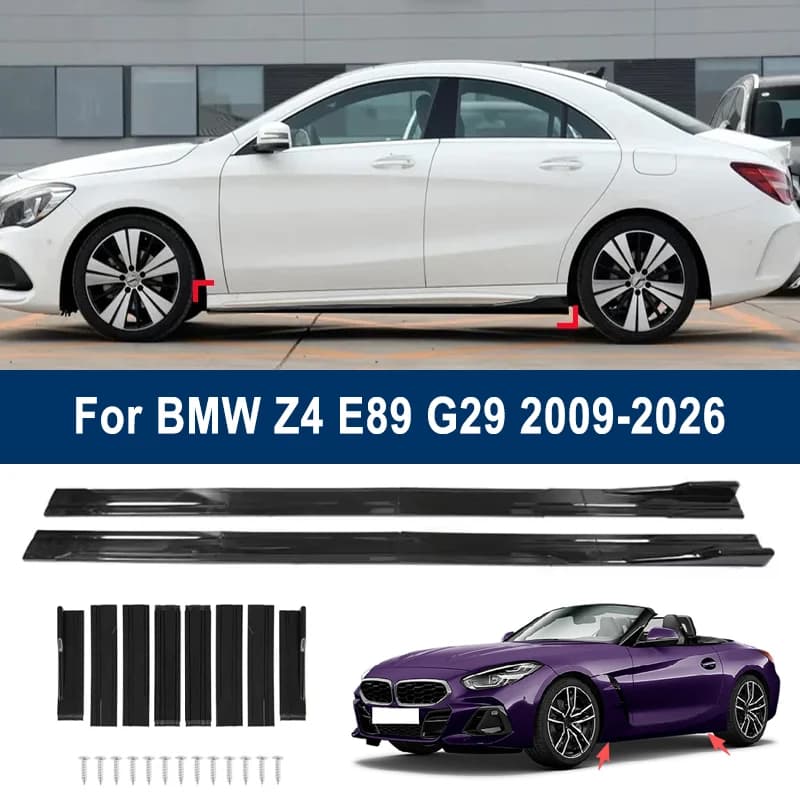 For BMW Z4 E89 G29 2009-2026 2010 Car Side Skirt Splitters Extended Side Spoiler Sport Body Kit Bumper Lip Modified Parts 8Pcs