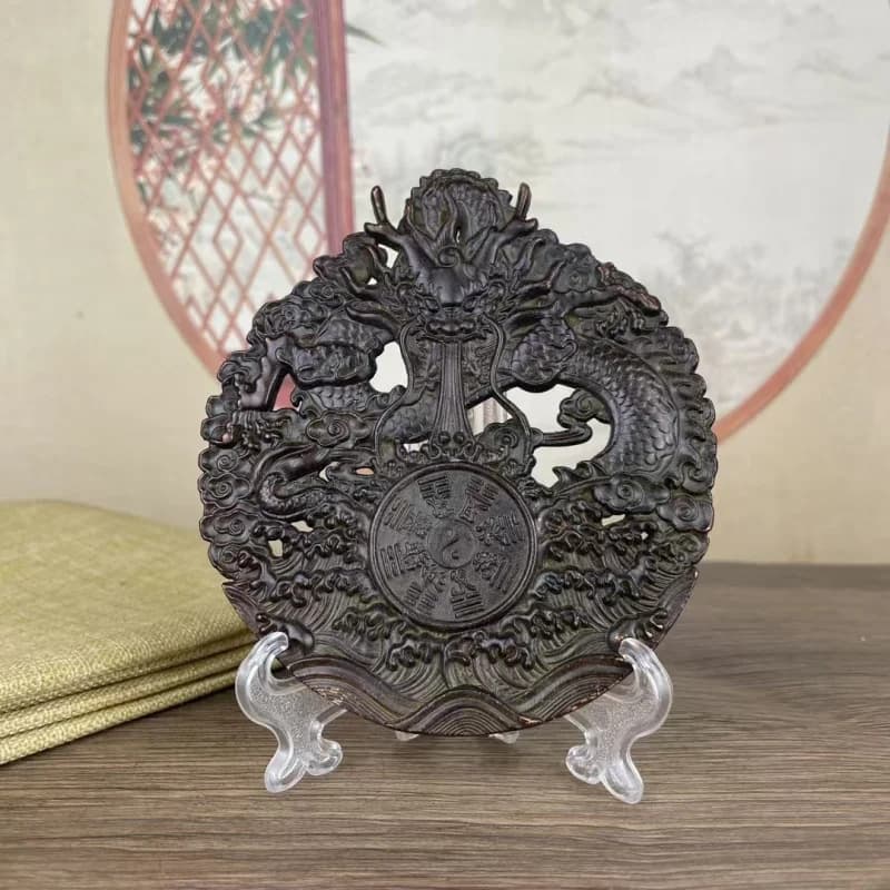 Qiankun Yin-Yang - Amulet, Water-Absorbing Eight-Trigram Mirror Pendant, Living Room Entryway Dragon S