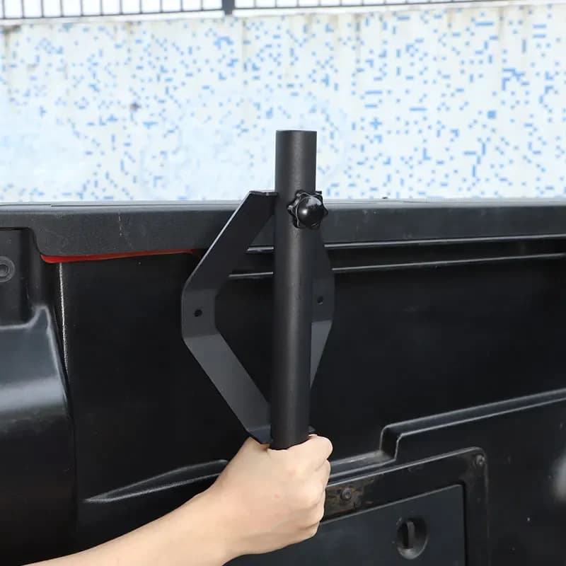 For Toyota Tacoma 2016-2022 Carbon Steel Black Car Trunk Tailgate Hinge Flagpole Rear Antenna Bracket Car Accessories