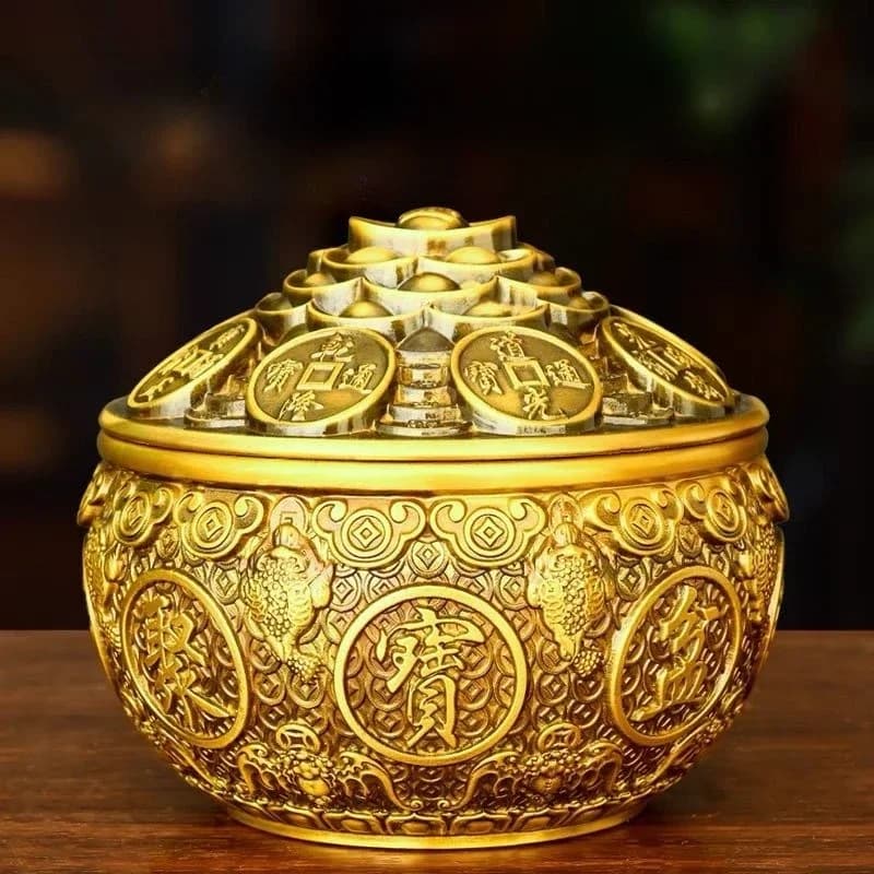 Brass Treasure Bowl Entrance Housewarming Business Gift Ornaments Decorations Living Room