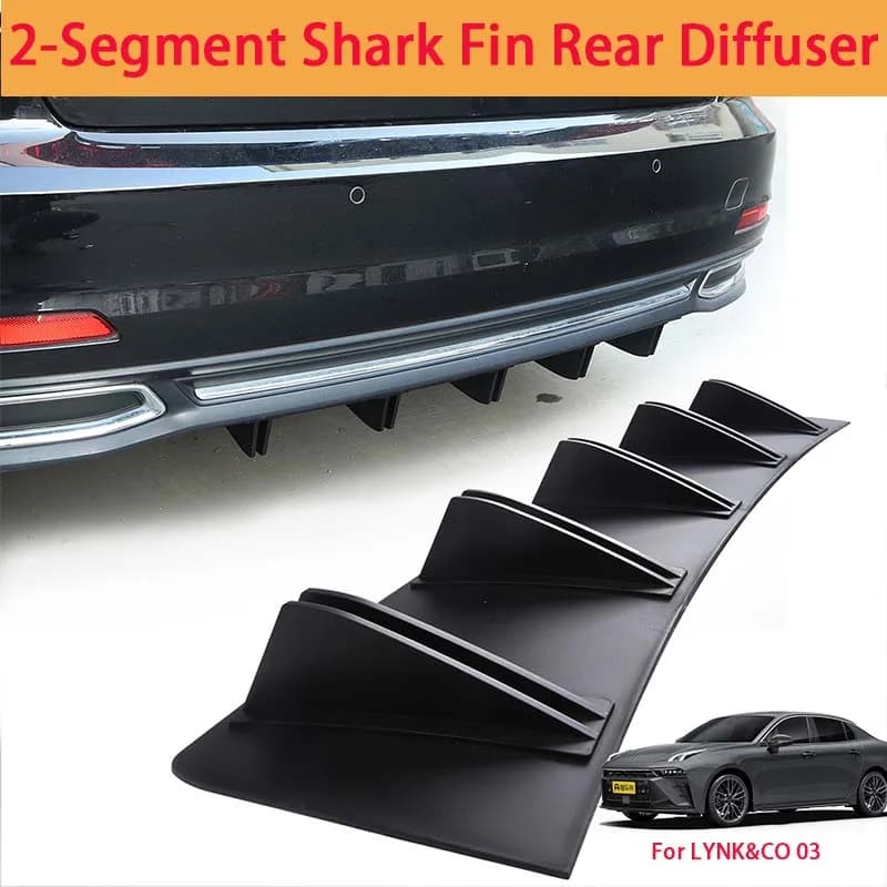 For LYNK&CO 03 Shark Fin Rear Diffuser Split Chassis Spoiler Auto Aerodynamic Parts Aerodynamic Modification