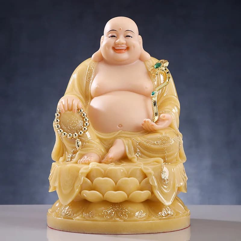ZML marble Maitreya Buddha statue Bodhisattva big-bellied Buddha opening smile Buddha household ornament