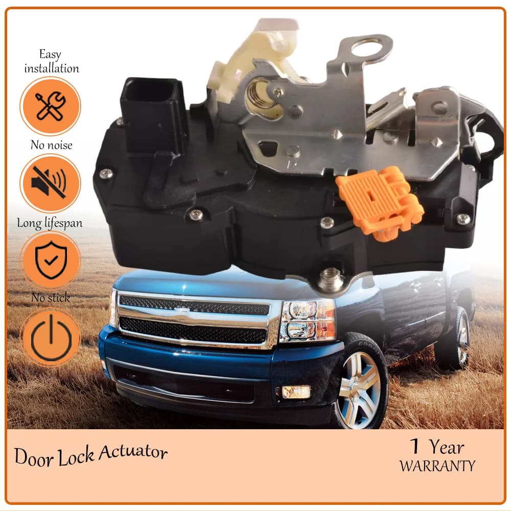 Reinforced-Shaped 5Pin Small Interface Front Right Door Lock Actuator, Matched to 2007-2009 Silverado Sierra, oem 15880049