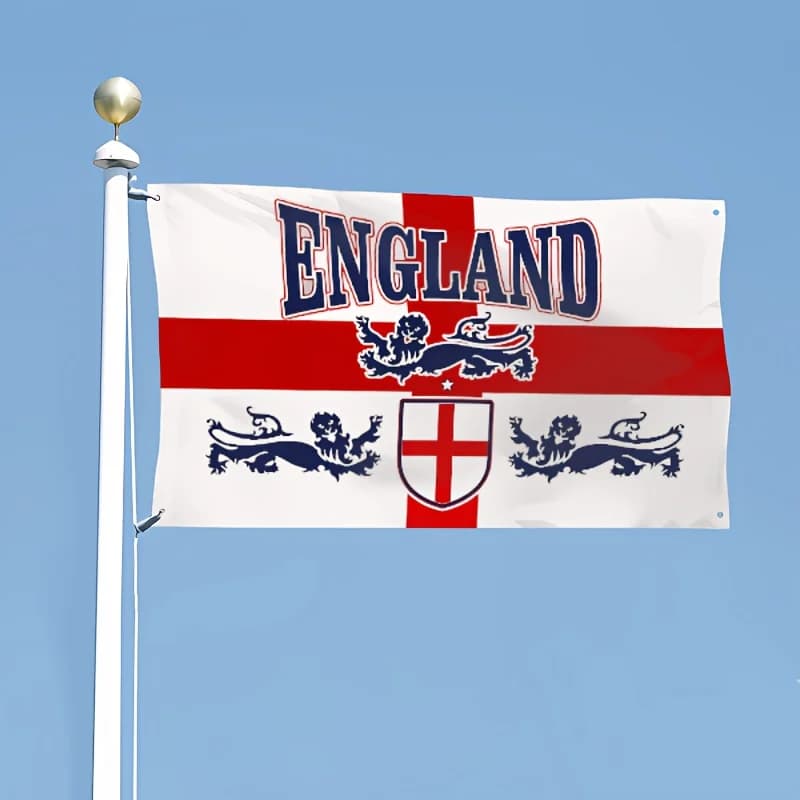 1pc England - St. George - 3 Lions, Outdoor Decoration, 60x90cm/ 90x150cm/ 120x180cm Flag, Wall Banner for Home Garden Wind Flag