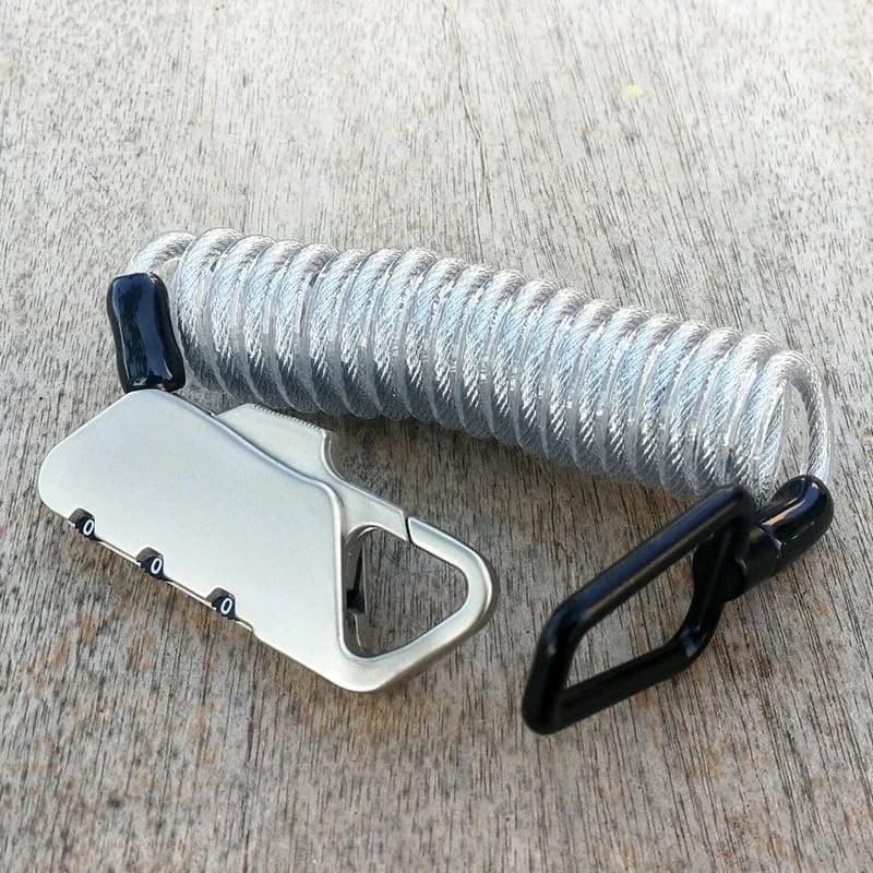 Helmet, luggage, bicycle password anti-theft lock, telescopic cable lock K2S exchangeable password lock
