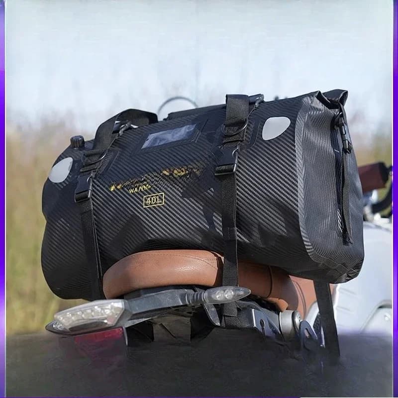 Rainstorm waterproof, motorcycle tail bag, motorcycle travel waterproof bag, packing bag, riding Li rear seat bag large capacity
