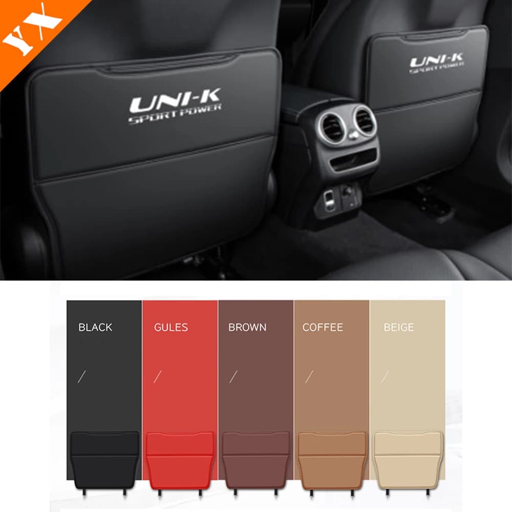 For Changan UNIK UNI-K Accessories 2024 2025 Leather Car Seat Rear Anti Kick/dust/scratch Decoration Protection Cover