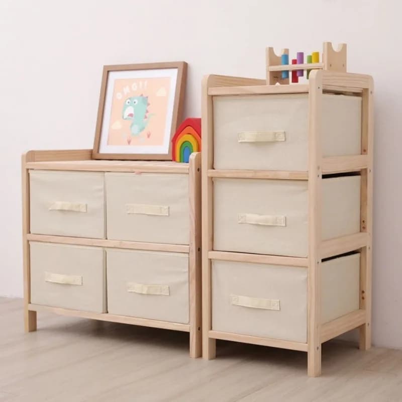 #Modern Style Wooden Storage Cabinet With Bamboo Chest Drawers Big Night Stand For Bedroom For Office Or Living Room Use