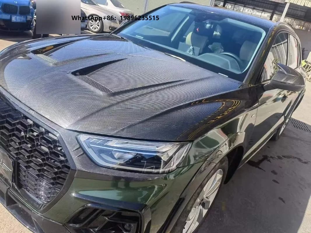 Q5 M Style Dry Carbon Fiber Front Bonnet Hood for Q5 Engine Hood Cover Factory Wholesale 20-24