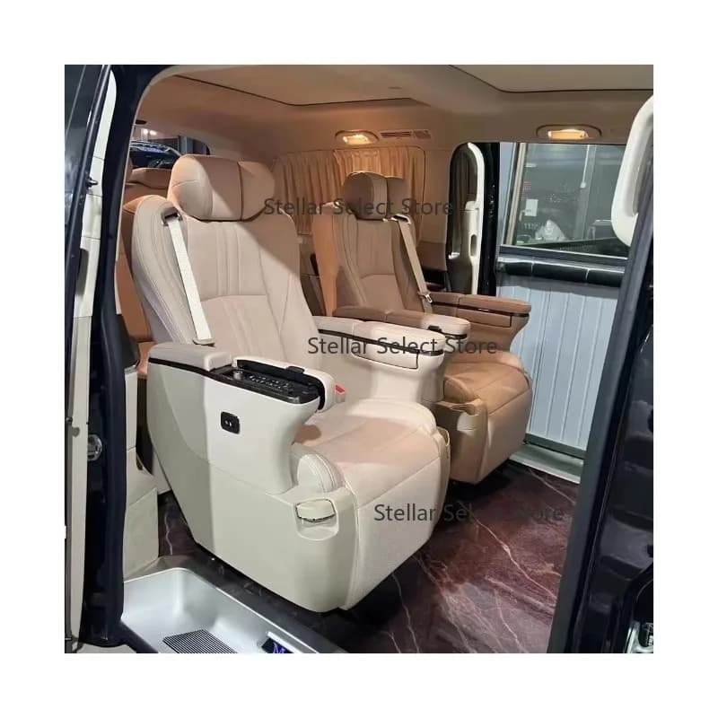 Electric  Comfortable Vip Modified Alphard RV W447 Hiace Van Sprinter v Class Auto Car Leather Swivel Seats
