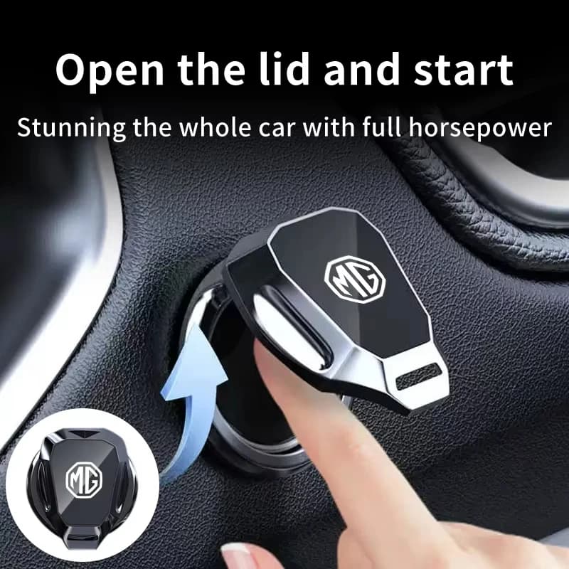 Car Ignition Switch Protector Metal One‑Touch Start Button Cover Interior Trim For Morris Garages MG3 MG5 MG6 MG7 ZS HS GS GT