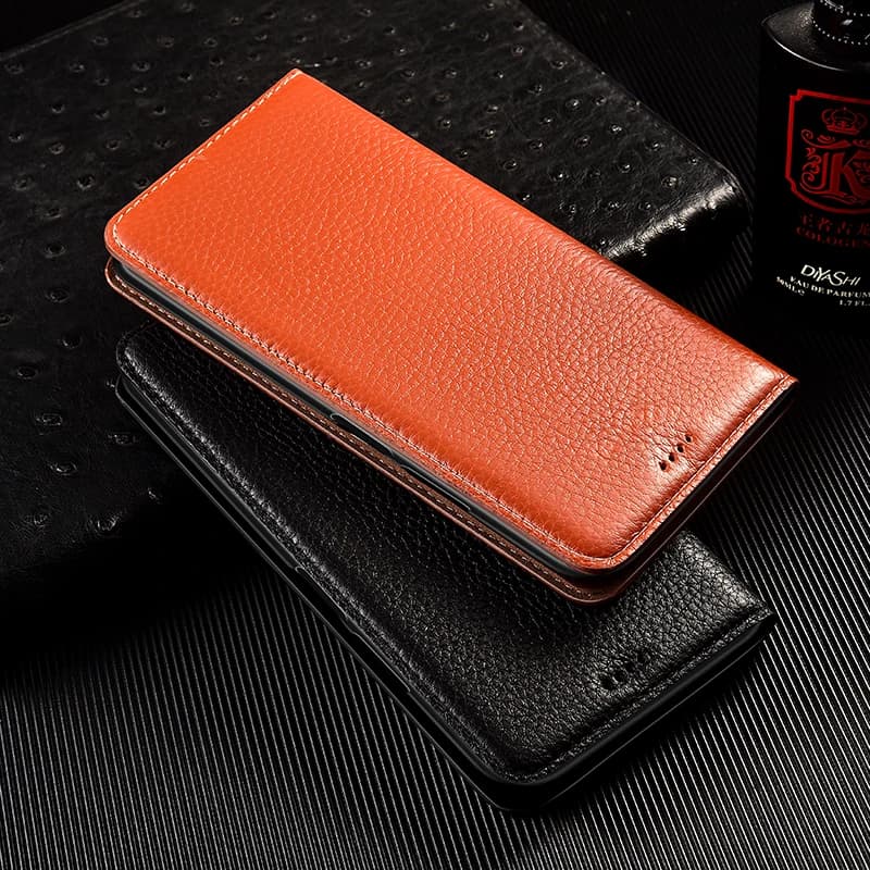 Genuine Leather Flip Case For Oppo Reno 8 8Z 8T 9 10 11 11F 12 12F 13 13F 14 Pro Plus China Global Cover Cases Litchi Pattern